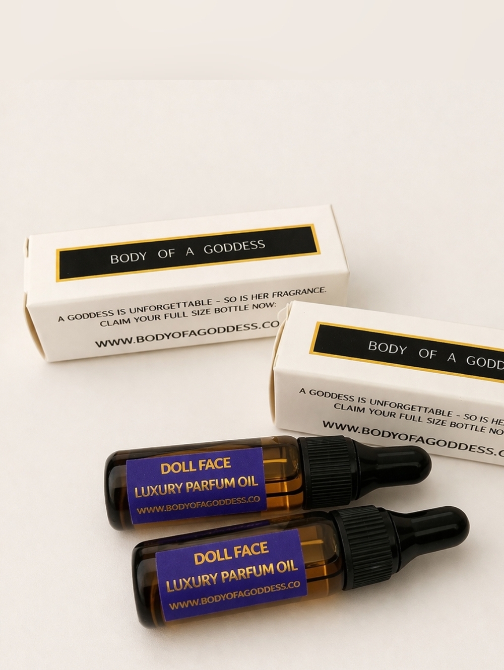 Doll Face Perfume Oil Set of 2 Body of a Goddess Mini Luxury